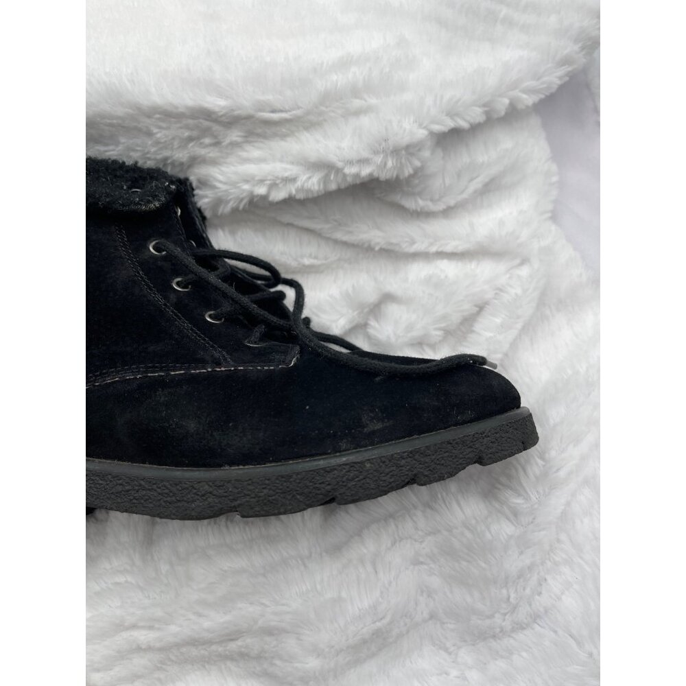 Cobbie Cuddlers Womens Ankle Boots Size 8W Black Suede Leather Booties - Picture 7 of 11